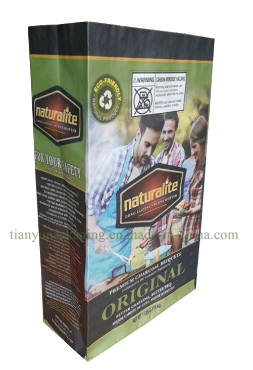 BBQ Kraft Paper Bag Hardwood Charcoal Briquette Bag