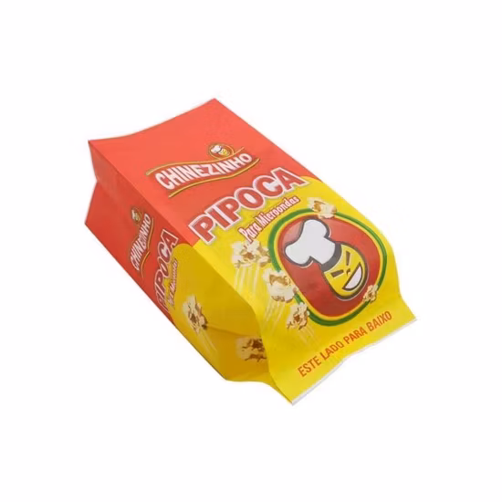 Sacos de pipoca de micro-ondas impressos em papel à prova de graxa de fábrica da China