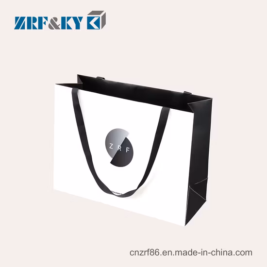 Carteira Feminina Reciclada Branca/Marrom/Preta/Verde/Arte/Kraft/Sacola de Papel Revestido Bolsa de compras para roupas/vestuário/presente