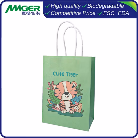 Sacolas de papel de compras com impressão personalizada com seu próprio logotipo